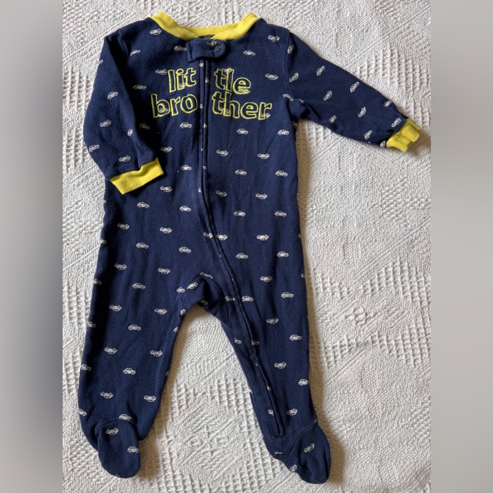Carter's Navy Blue Little Brother Footie